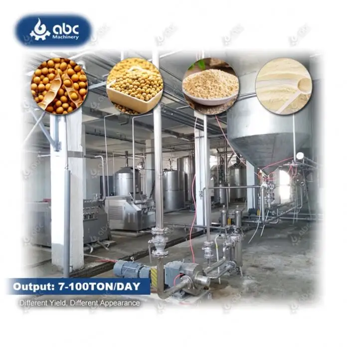 Máquina de producción de proteína de soja aislada de proteína completa de alta calidad de China para harina de proteína