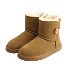 Bouton décoration bottes de neige <span class=keywords><strong>femme</strong></span> hiver vache <span class=keywords><strong>daim</strong></span> chaud - Product Image 1