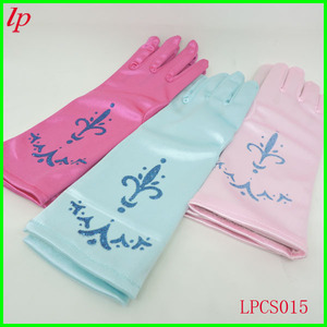 Childrens Printed <b>Gloves</b> Pink Light Blue Rose <b>Red</b> Plastic Resin Birthday Party Novelty Lpcs015 - Product Image 1