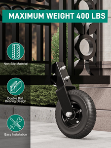 Heavy Duty 6 pouces 8 pouces Swing Gate Wheel Porte coulissante Double roue Clôture Porte Roues pour porte en bois - Product Image 4