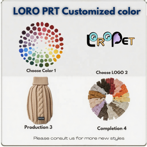 Classic Cable Pet <strong>Knit</strong> <strong>Jumper</strong> Designer Fashion Solid <strong>Pattern</strong> <strong>Dog</strong> Sweater Wool and Cotton Material for Winter Season - Product Image 2