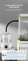 Humidificateur pour animaux de compagnie 4L avec capteur 2M, fonction de minuterie et tuyau, grand pulvérisateur pour animaux et plantes domestiques