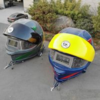 Kiosque à café mobile en forme de casque avec cuisine complète, chariot à hot-dogs, glaces, bonbons et chips pour marchés de snacks en plein air