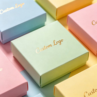 Elegante Scatola in Cartone Personalizzata con Logo Stampato in Lamina, Guscio Rigido Quadrato