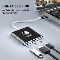 TUTI Best Sellers Hub USB 3-en-1 ABS HDTV 4K30Hz USB 3.0 Station d'accueil PD 100W avec chargement Type-C pour console de jeu N-Switch