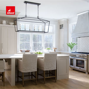 Gabinetes de Cocina Modernos de Lujo en Color Beige con Acabado Lacado y Almacenamiento Integrado para Electrodomésticos, Marca Allandgroup Inframe Beaded Shaker - Product Image 5