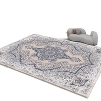 Tapis imprimé classique européen en polyester épais et doux pour salon, canapé, table basse, chambre à coucher