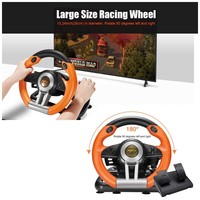 Volant de course USB PXN V3 avec moteur à vibrations pour contrôleur de jeu filaire PC