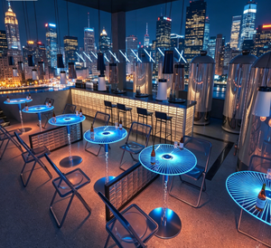 Mesa de Centro LED con Logotipo Personalizable y Combinación de Silla de Bar con Luz LED para una Atmósfera Romántica con Cualquier Patrón de Iluminación - Product Image 2