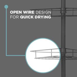 Vente flash Nouveau Étagère de rangement d'angle pour salle de bain à 4 niveaux réglable Étagère de douche télescopique - Product Image 6