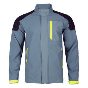Nueva Chaqueta de Trabajo Cortavientos para Hombre Ke, Primavera 2023, Estilo Deportivo para Fábrica, Taller y Aire Libre, Cuello Alto, Azul con Ribete Amarillo - Product Image 5