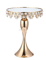 Nouvelle Arrivée Support à Gâteau de Luxe Simple en Métal Doré et Argenté Personnalisable, Présentoir Moderne pour Desserts, Décoration pour Mariages et Événements