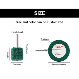 Bánh Xe Nắp Không Dệt 200X40Mm 220 Grit Đĩa Nhôm Axide Bánh Mài Chà Nhám Cho Thép Không Gỉ - Product Image 4