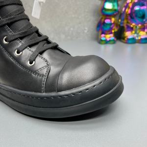 Botas de diseñador de caña alta, zapatos casuales de alta calidad, botas negras de lujo con cordones, zapatos gruesos para caminar para mujer - Product Image 4