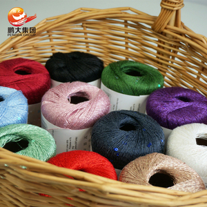 Cina produttore pengda a mano <span class=keywords><strong>di</strong></span> lavoro a maglia <span class=keywords><strong>di</strong></span> tessitura <span class=keywords><strong>di</strong></span> fantasia 3 millimetri tallone <span class=keywords><strong>di</strong></span> canapa <span class=keywords><strong>di</strong></span> lino iuta paillettes <span class=keywords><strong>filato</strong></span> - Product Image 5