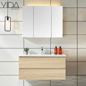 Beste Prijs Multiplex Ijdelheden Moderne Badkamermeubel Hout Met Led Spiegel - Product Image 4