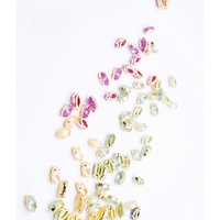 Vente en gros de matériel de broderie française marquise colorée multi-facettes cristal verre strass couture à la main perles strass