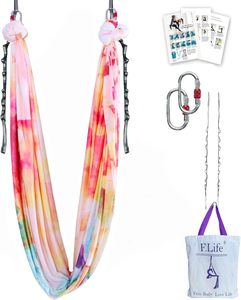 Professional Fitness Colorful <strong>Aerial</strong> Silk Hammock Kit Stretch Nylon 40D Material Durable <strong>Portable</strong> Customized Colors Yoga - Product Image 3