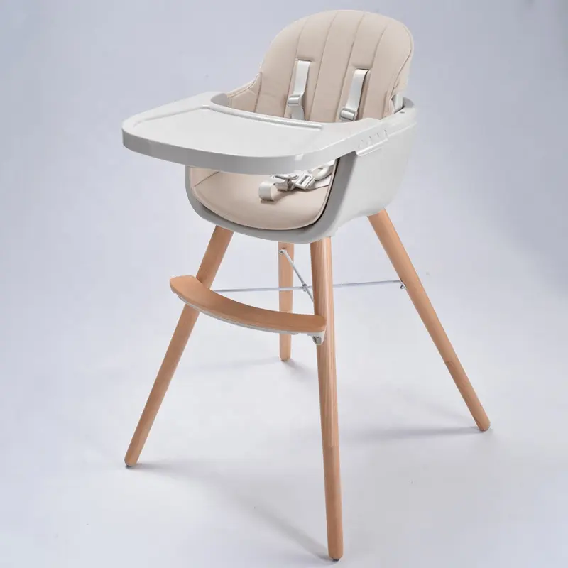 Cadeira alta de madeira do bebê do estilo europeu popular