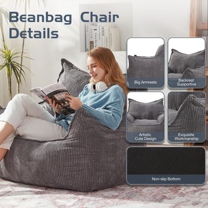 Fauteuils paresseux pour adultes avec rembourrage en mousse déchiquetée inclus - Product Image 3