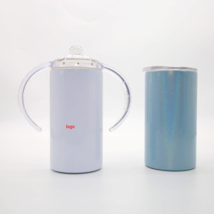 Gobelets à ventouse droits pour bébés et enfants, ensemble cadeau fin, gobelets à sublimation vierges avec poignée pour tout-petits, logo personnalisé - Product Image 2