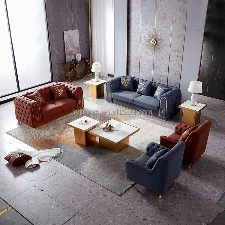 Set Sofa kustom kualitas tinggi Set Sofa dengan desain Amerika bagian-bagian furnitur ruang tamu dalam ruangan