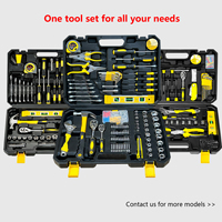 Ensemble d'outils de menuiserie professionnels de 138 pièces, coffret rigide - Kit complet d'outils à main, clé hexagonale pour la menuiserie, la réparation à domicile, les projets de bricolage