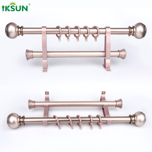Wholesale Aluminium Alloy Window Accessories Ring Curtain <b>Pole</b> Rod Gold Brackets for Household - Product Image 6
