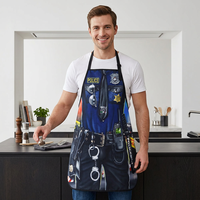 Delantales Unisex con Estampado por Sublimación, Delantales Personalizados para Cocina, Barbacoa, Manualidades, Dibujo, Profesionales Culinarios, Uniformes para Restaurantes y Bares