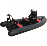 Bateaux gonflables en aluminium de nervure de bonne performance 16ft RIB 500 PVC/bateau gonflable d'hypalon pour la pêche