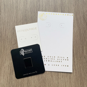 Custom Matte Black Thank You Note Card Embossed UV Silver Foil Logo Luxury Boutique Shopping Packaging Thank You Card - Product Image 3