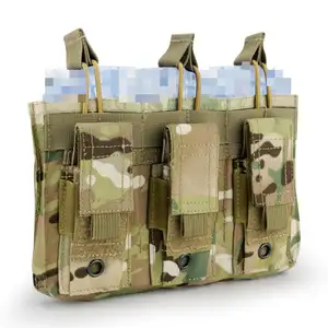 JinTeng 2023 1000D Nylon Material de excelente calidad Función múltiple MOLLE Táctico Deportes al aire libre Bolsas triples para revistas