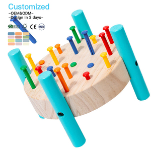 EDULAND OEM ODM Montessori <span class=keywords><strong>Jeu</strong></span> de table éducatif pour l'éveil précoce, <span class=keywords><strong>jeu</strong></span> de tapoter <span class=keywords><strong>et</strong></span> de frapper les <span class=keywords><strong>clous</strong></span>, jouets en bois pour enfants - Product Image 2