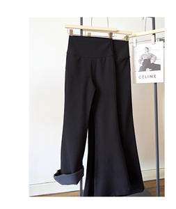 Pique polar forrado sin costuras acampanado de cintura alta Casual transpirable mujeres Otoño Invierno levantamiento de glúteos Control de barriga recto - Product Image 3