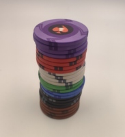 Jetons de poker en céramique EPT de haute qualité 10g 39mm, logo/couleur personnalisés, MOQ 100 pièces, vente directe usine, étui durable pour jetons de poker