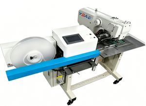 Automatic Computerized Single Needle for Cutting Sewing Machine <b>Hook</b> Loop Fastener Attaching Machine for Manufacturing Plant - Product Image 2