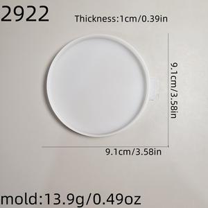 Moldes de fundición de resina hechos a mano para DIY estilo Ins adornos decorativos molde redondo de silicona para posavasos 2922 herramientas para pasteles - Product Image 2