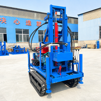 Max. Foreuse hydraulique mobile sur chenilles de 150 m pour puits d'eau, mini-machine de forage portable