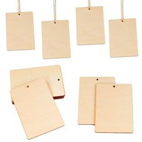 Petites pièces rectangulaires en bois personnalisées - Article décoratif à suspendre pour marque-pages vierges - Plaque en bois avec plaque nominative
