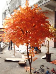 <span class=keywords><strong>Rami</strong></span> di <span class=keywords><strong>legno</strong></span> <span class=keywords><strong>decorativi</strong></span> e panno di seta lascia un albero di acero artificiale rosso alto 2.5m per esterno - Product Image 3