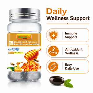 Capsules Molles de Propolis Marque Blanche Prêtes à l'emploi Soutien Immunitaire Quotidien Antioxydant Bien-être OEM ODM Supplément en Gros - Product Image 1