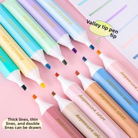 Lot de 4 surligneurs brillants couleur rêve, marqueurs obliques à pointe souple scintillante pour dessin et peinture