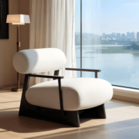 Fauteuil de salon moderne en velours écologique, cadre en bois massif de luxe, pour salon, chambre, salle à manger, hôtel, maison, bureau