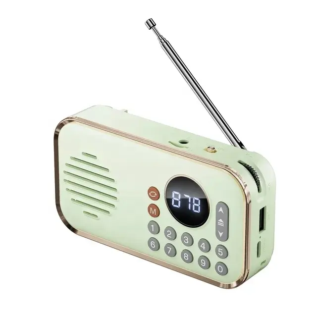 P35 Rechargeable Mini Retro BT Speaker with Antenna FM Radio Portable Wireless Music Classic Speakers Support TF Card