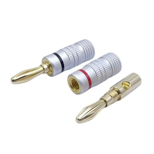 Hi-End HIFI Copper Gold Plated Banana <b>Plug</b> Speak Cable Connector Screw Jack <b>Adapter</b> Banana <b>Plug</b> 4mm - Product Image 2