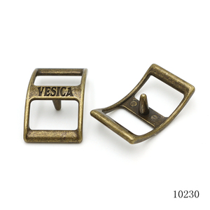 Antique Brass-Plated Zincalloy Conway Khóa Sang Trọng 20Mm Vòm Da Vành Đai Đôi Vòng Lặp Thanh Trượt Thủ Môn Knot Saddlery Phụ Kiện - Product Image 1