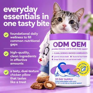 Multivitamines quotidiennes <span class=keywords><strong>pour</strong></span> chats avec probiotiques <span class=keywords><strong>pour</strong></span> la santé de la peau, du pelage, des articulations et du cœur, <span class=keywords><strong>pour</strong></span> chats d'intérieur, chatons, chats seniors, avec taurine, L-<span class=keywords><strong>lysine</strong></span>, oméga 3, double texture - Product Image 4