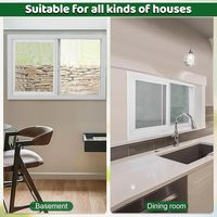 Ventana de PVC Térmica de Doble Hoja Estilo Americano OEM, Deslizamiento Vertical, Eficiente Energéticamente para Edificios