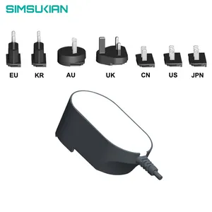 Adaptador de corriente de conmutación universal, enchufe europeo de CA 12V 1A dve, 12v 1a 12v 1a dve