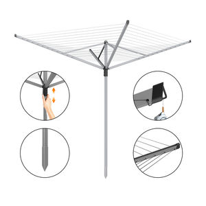 Wireking – grand espace de séchage de 60M pour <span class=keywords><strong>parapluie</strong></span>, supports en métal pour vêtements, ligne de lavage, support de séchage dans la cour extérieure - Product Image 4